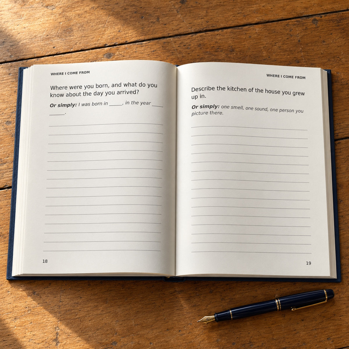 Blank Where I Come From pages 18 and 19 inside Penned by Me
